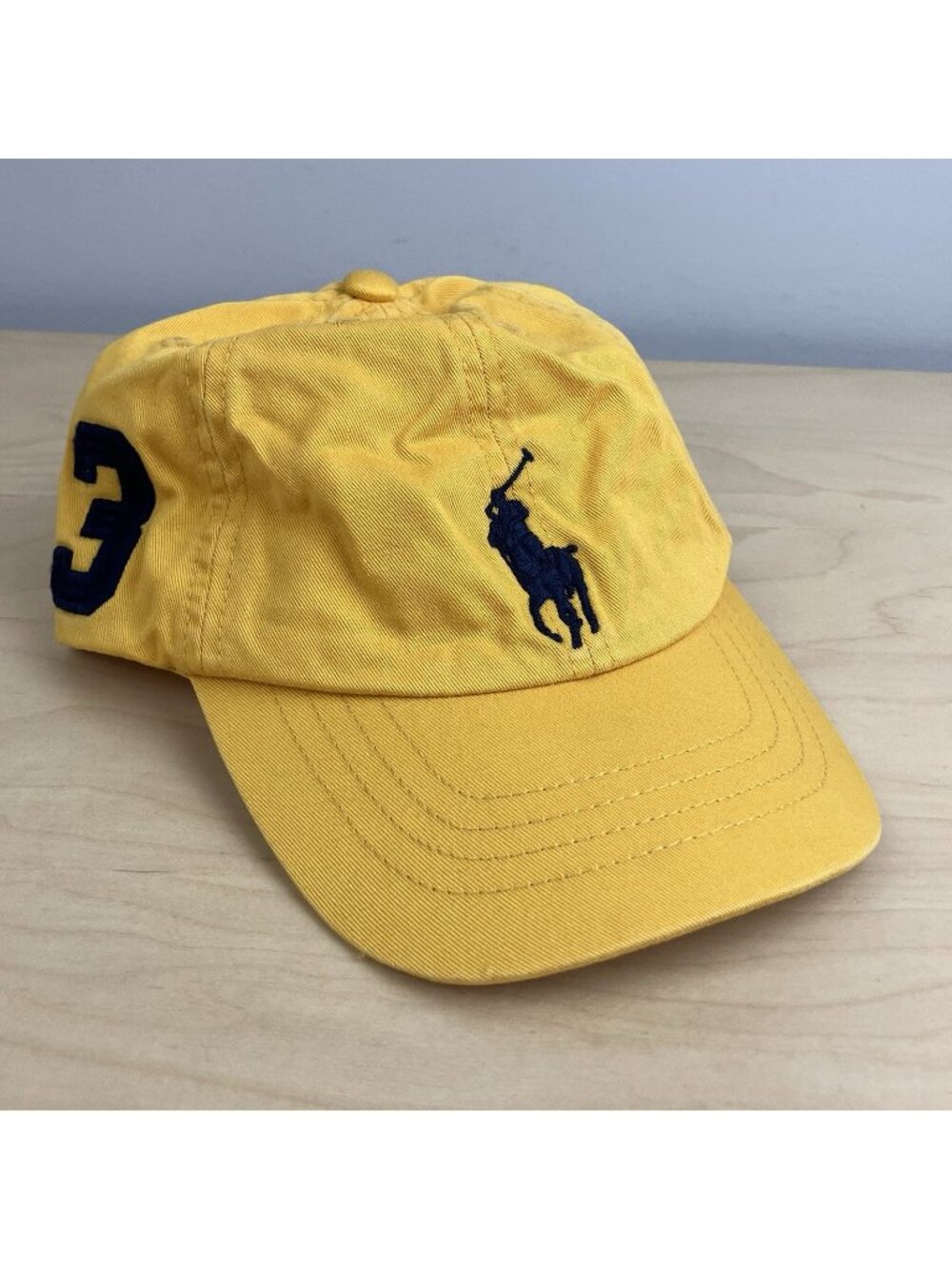 Polo Ralph Lauren Kids Hat Strapback Size 4-7 Yellow Big Pony #3 Logo NWT!